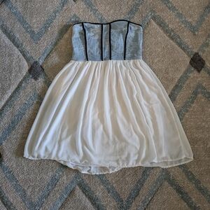 Fire Los Angeles Strapless Denim Bustier Dress, Size S